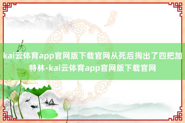 kai云体育app官网版下载官网从死后掏出了四把加特林-kai云体育app官网版下载官网